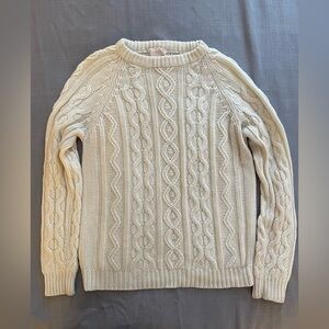 Cable Knit Cream Sweater